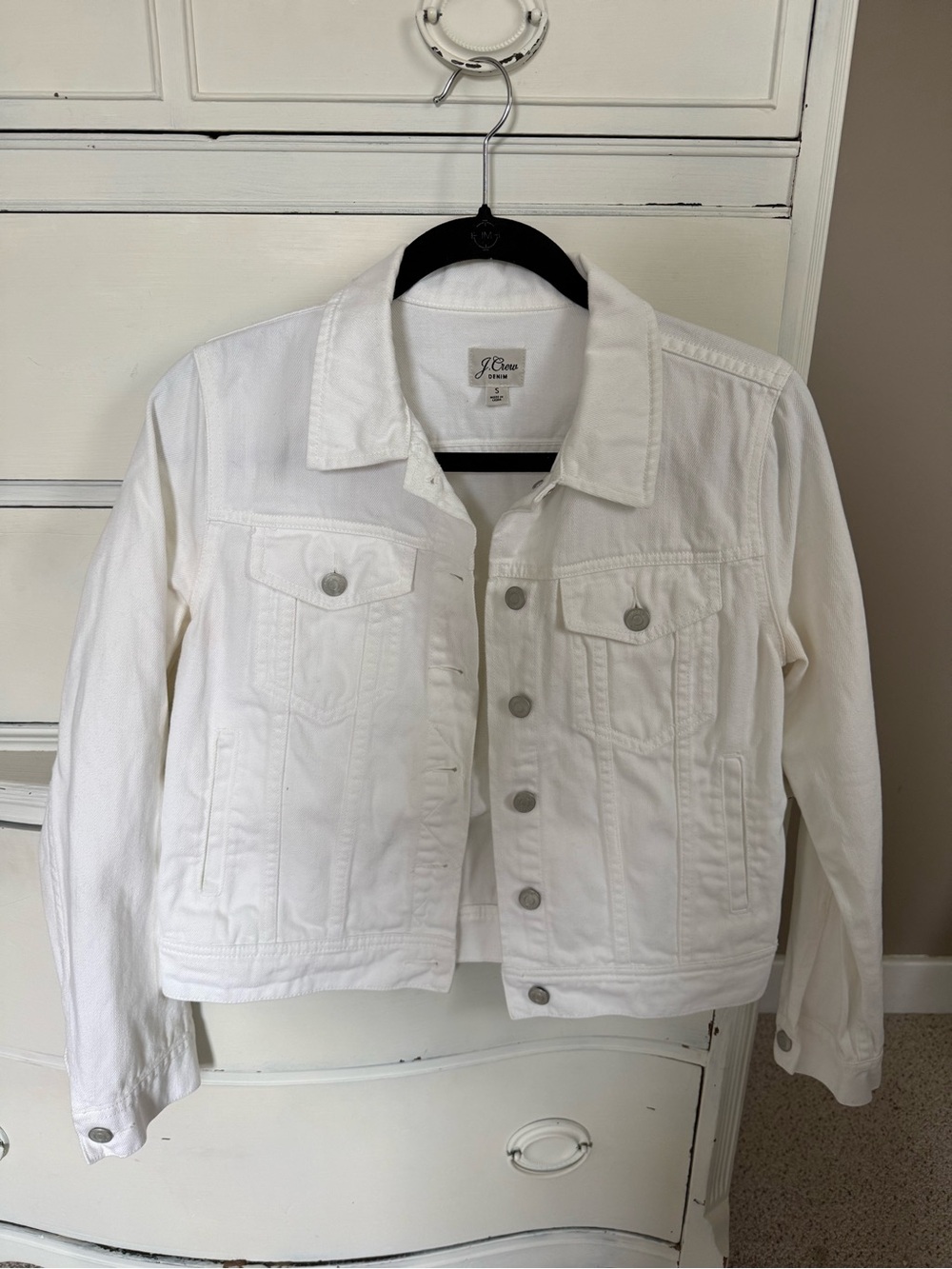 J. Crew White Denim Jacket